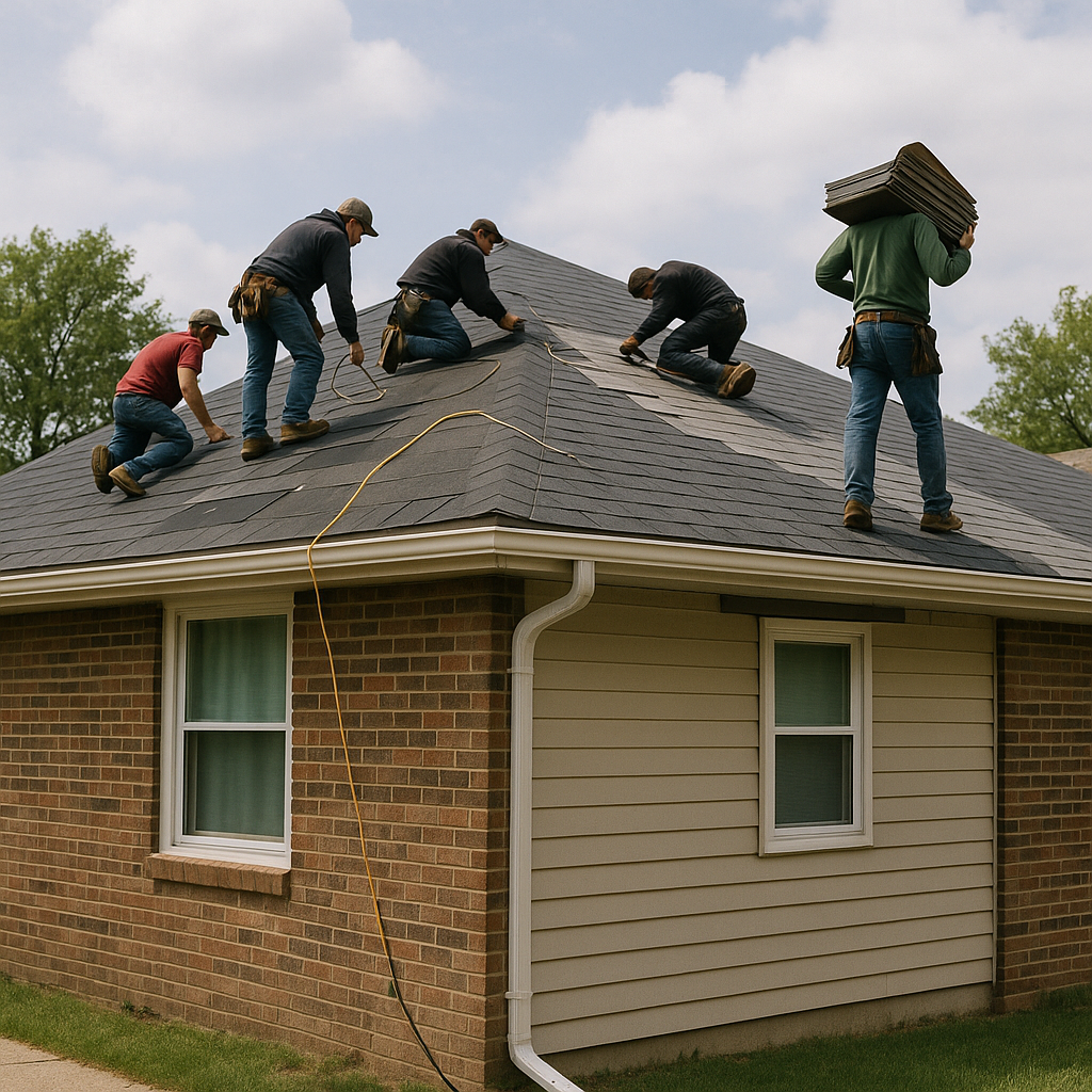 Roof installation from street view-1