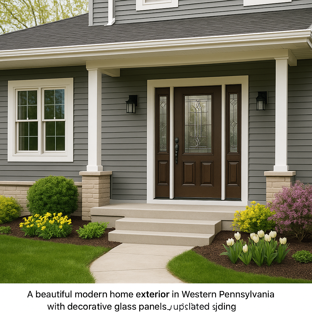 A beautiful modern home exterior in Western Pennsy