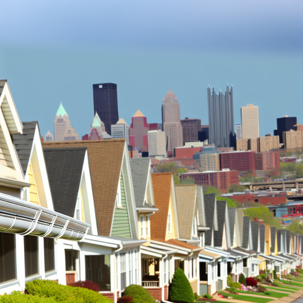 A row of houses in Pittsburgh showcasing well-main